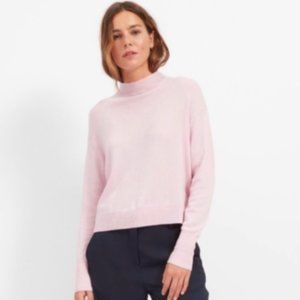Everlane Light Pink Mockneck Cashmere Sweater
